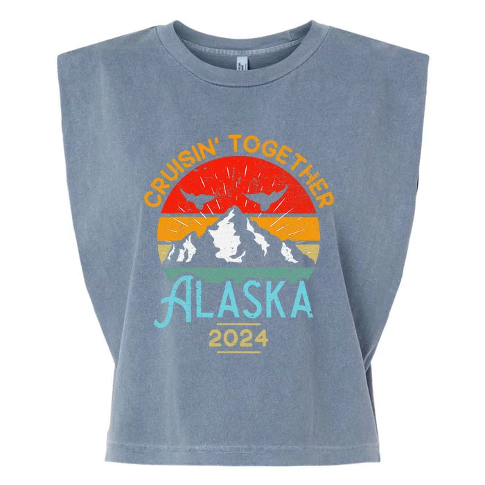 Alaska Cruise 2024 Family Friends Group Travel Matching Garment-Dyed Women's Muscle Tee