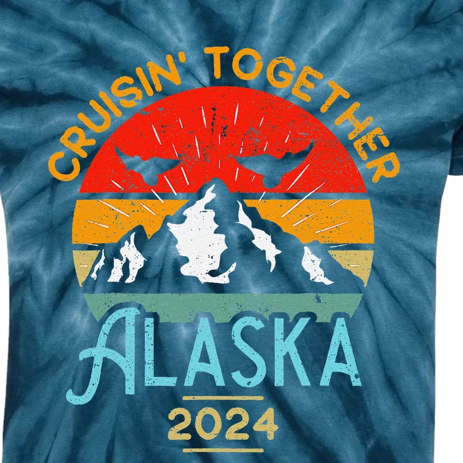 Alaska Cruise 2024 Family Friends Group Travel Matching Kids Tie-Dye T-Shirt