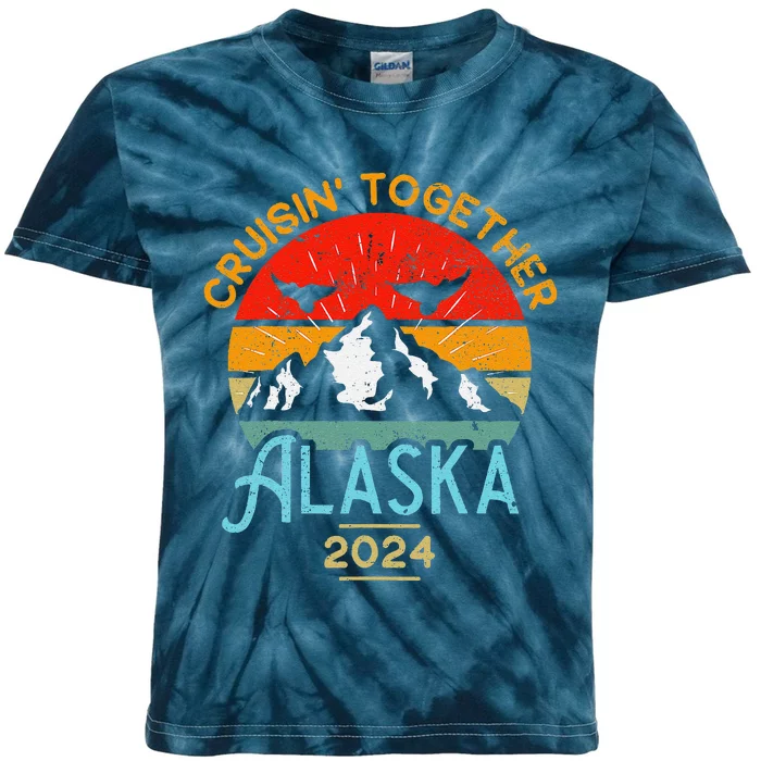 Alaska Cruise 2024 Family Friends Group Travel Matching Kids Tie-Dye T-Shirt