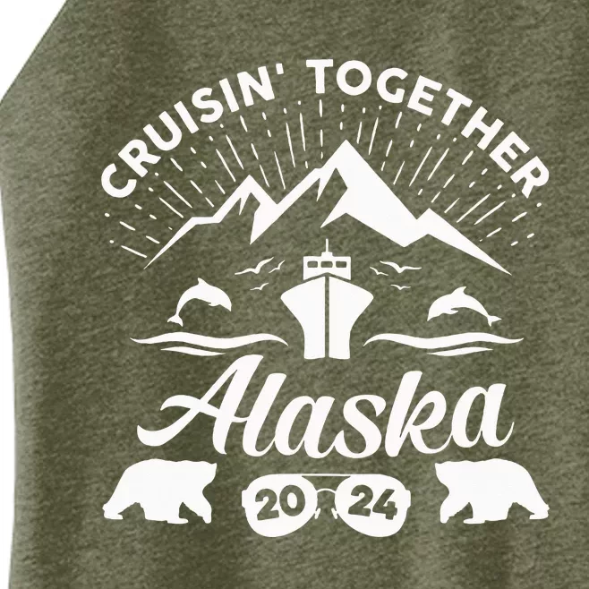 Alaska Cruise 2024 Family Summer Vacation Travel Matching Women’s Perfect Tri Rocker Tank