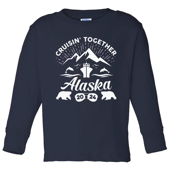 Alaska Cruise 2024 Family Summer Vacation Travel Matching Toddler Long Sleeve Shirt