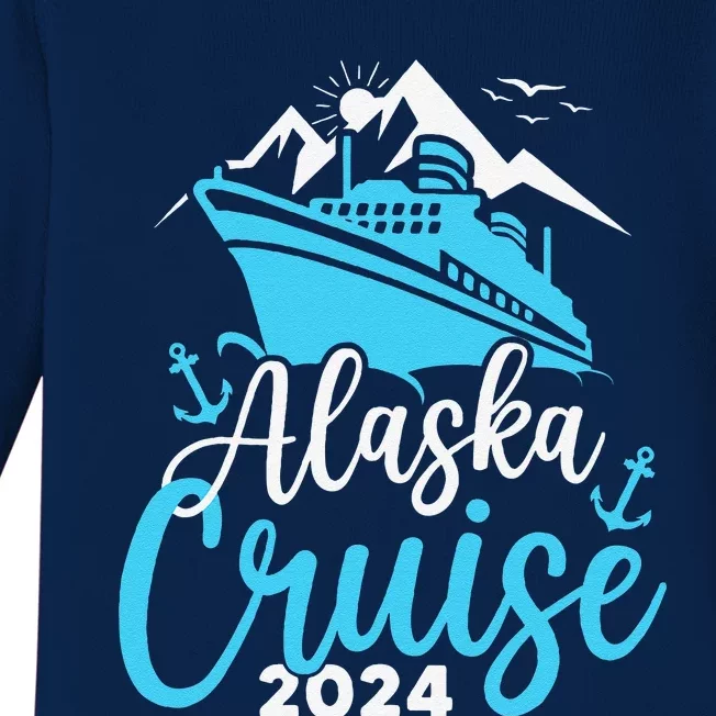 Alaska Cruise 2024 Family Summer Vacation Travel Matching Baby Long Sleeve Bodysuit