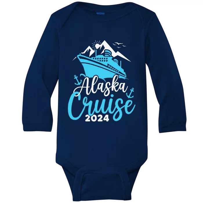 Alaska Cruise 2024 Family Summer Vacation Travel Matching Baby Long Sleeve Bodysuit