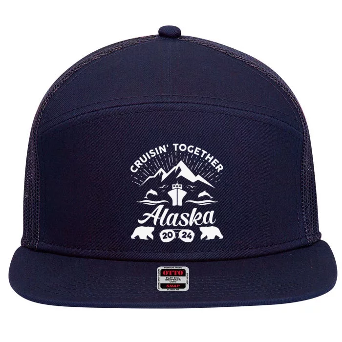 Alaska Cruise 2024 Family Summer Vacation Travel Matching 7 Panel Mesh Trucker Snapback Hat