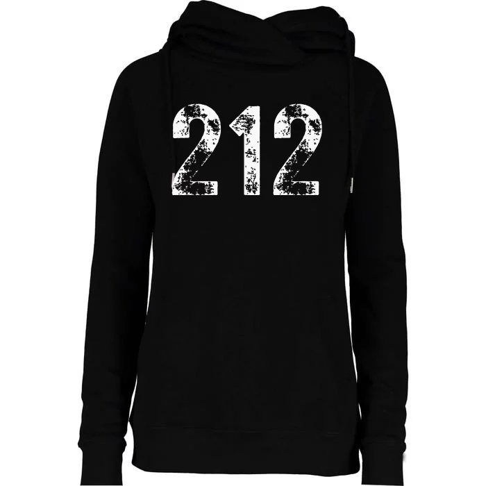 Area Code 212 New York New York Ny 212 Womens Funnel Neck Pullover Hood