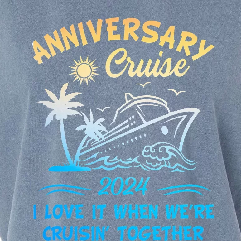 Anniversary Cruise 2024 Wedding Anniversary Husband Wife Garment-Dyed Women's Muscle Tee