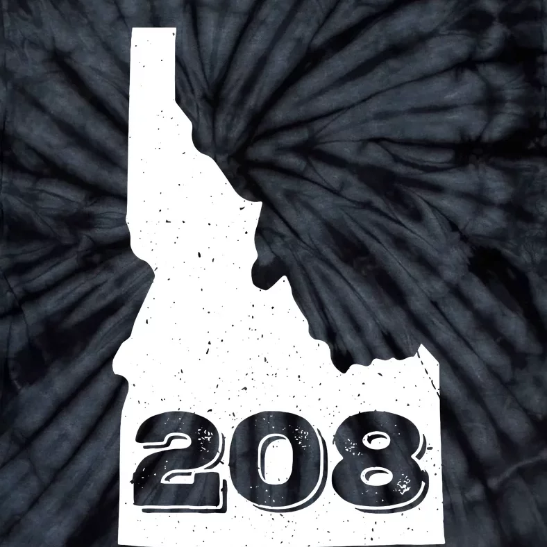 Area Code 208 Boise Idaho Funny Home State Gift Tie-Dye T-Shirt