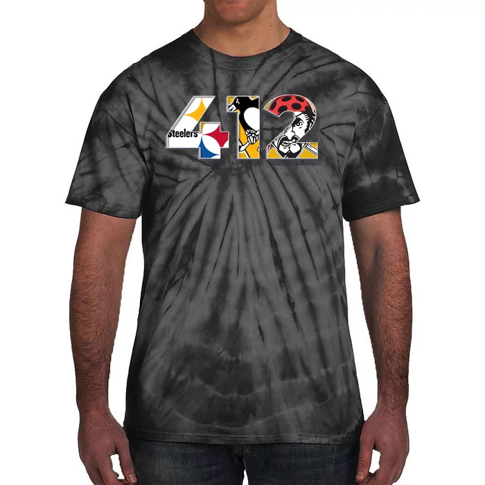 Area Code 412 Sports Teams For Pittsburgh Tie-Dye T-Shirt