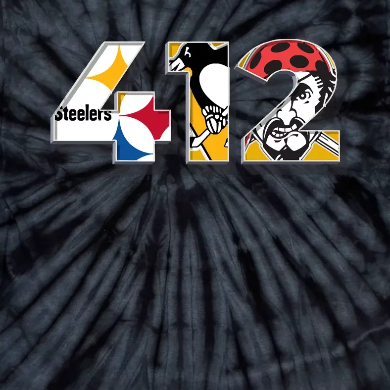 Area Code 412 Sports Teams For Pittsburgh Tie-Dye T-Shirt