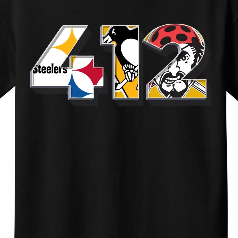 Area Code 412 Sports Teams For Pittsburgh Kids T-Shirt