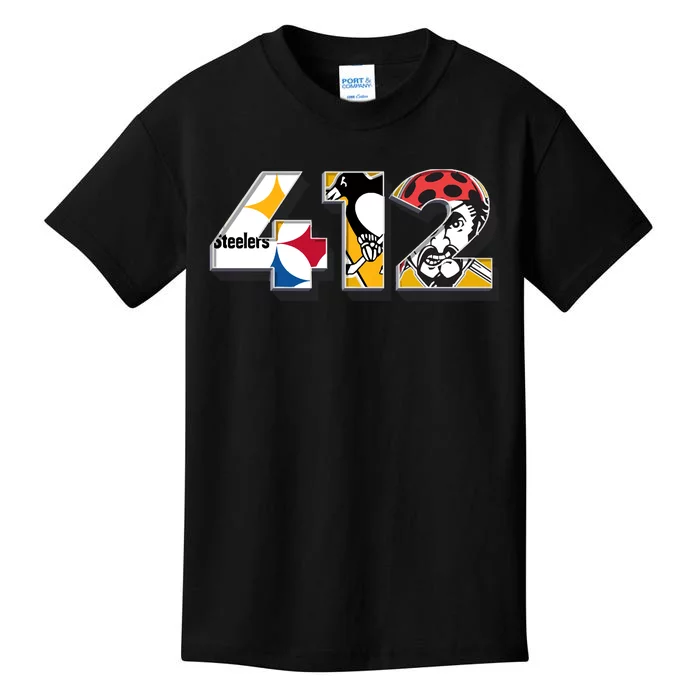 Area Code 412 Sports Teams For Pittsburgh Kids T-Shirt