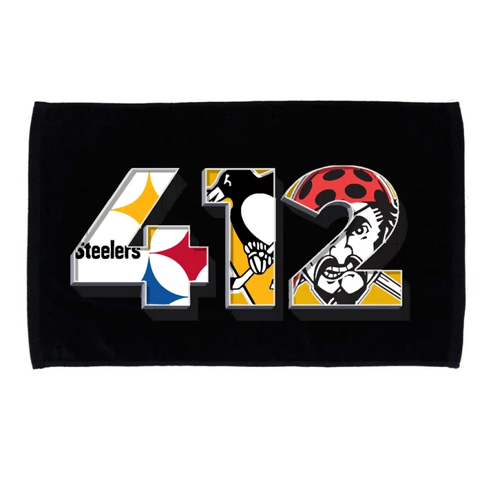 Area Code 412 Sports Teams For Pittsburgh Microfiber Hand Towel