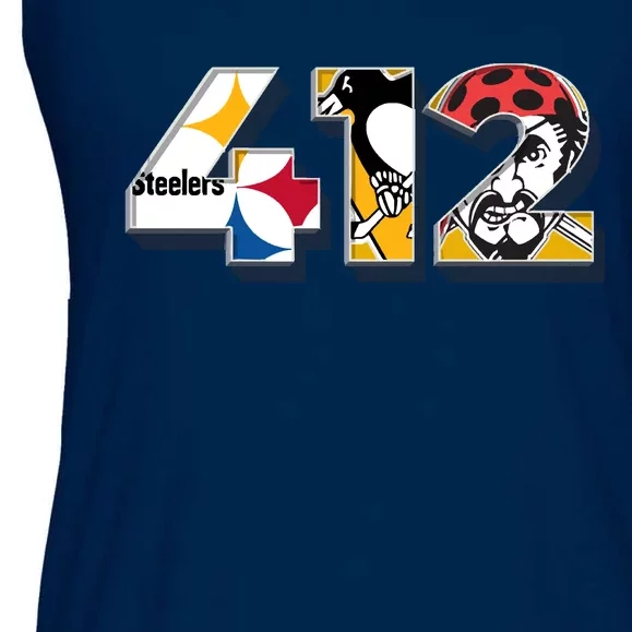 Area Code 412 Sports Teams For Pittsburgh Ladies Essential Flowy Tank