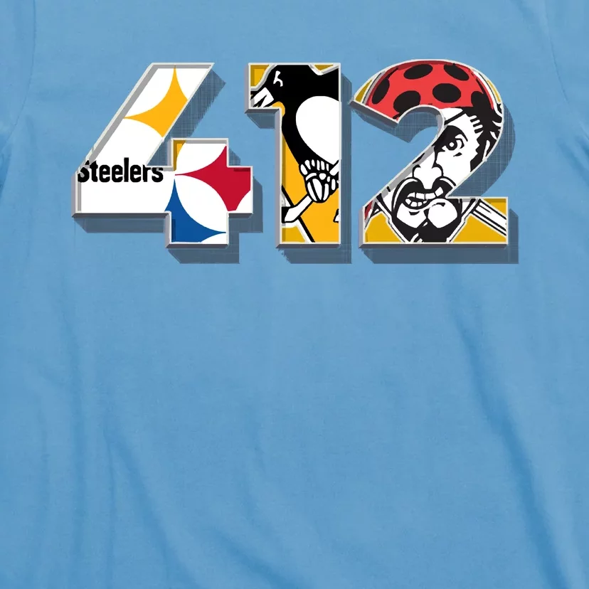 Area Code 412 Sports Teams For Pittsburgh T-Shirt