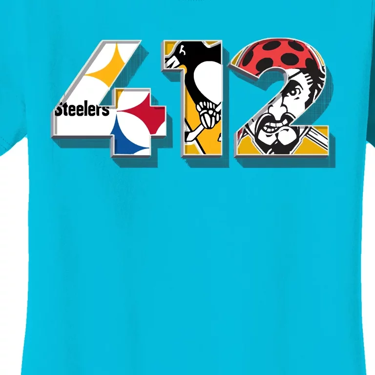 Area Code 412 Sports Teams For Pittsburgh Women's T-Shirt