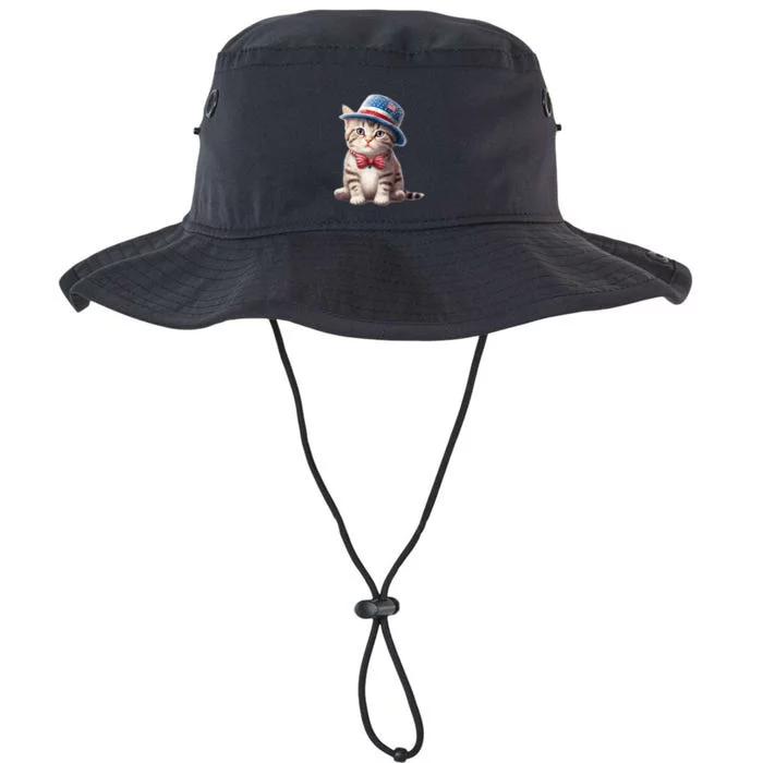 American Cat 4th Of July Cat Patriotic Cats American Shorthair Kitten Legacy Cool Fit Booney Bucket Hat