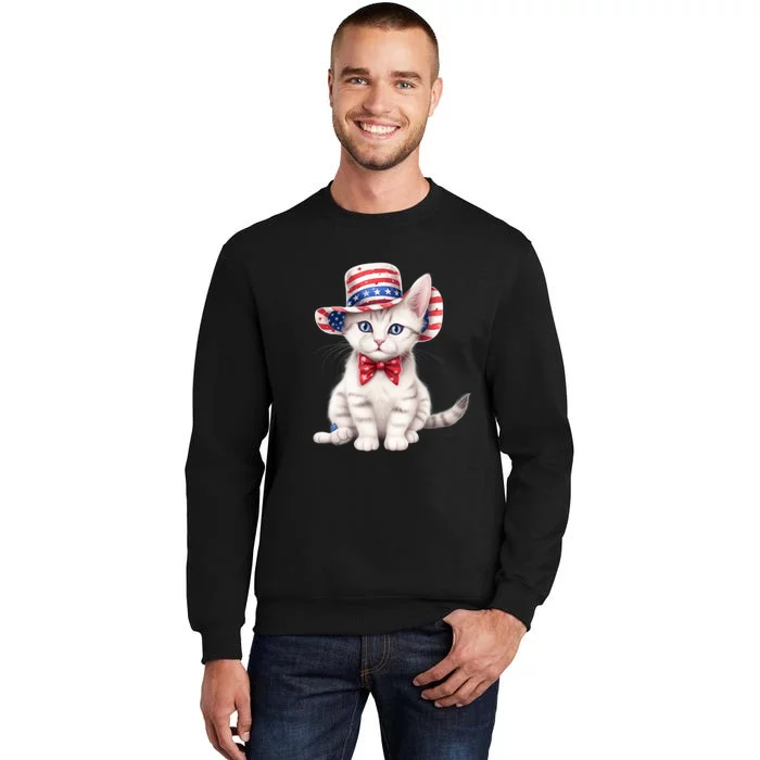 American Cat 4th Of July Cat Patriotic Cats American Shorthair Kitten Sweatshirt