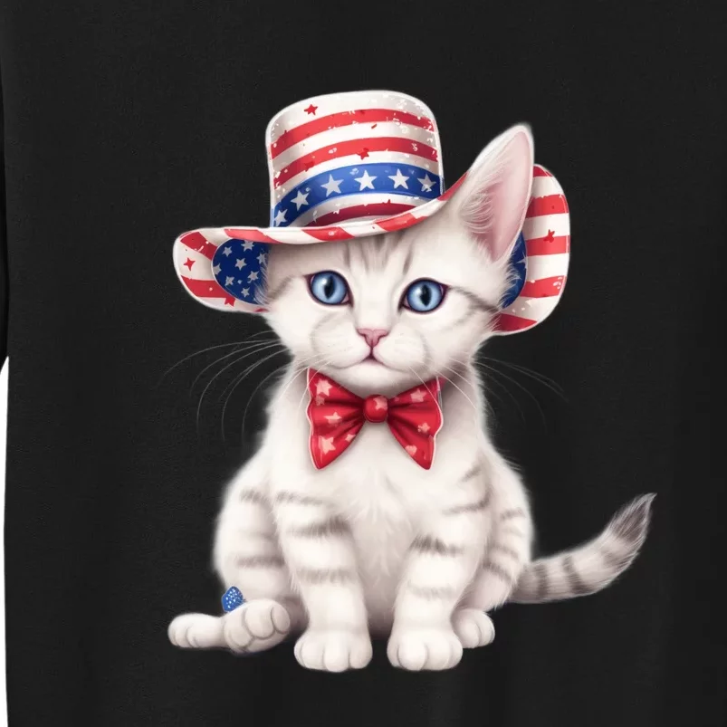 American Cat 4th Of July Cat Patriotic Cats American Shorthair Kitten Sweatshirt