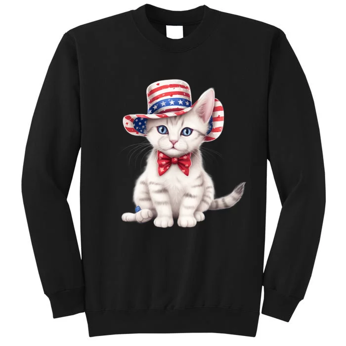 American Cat 4th Of July Cat Patriotic Cats American Shorthair Kitten Sweatshirt