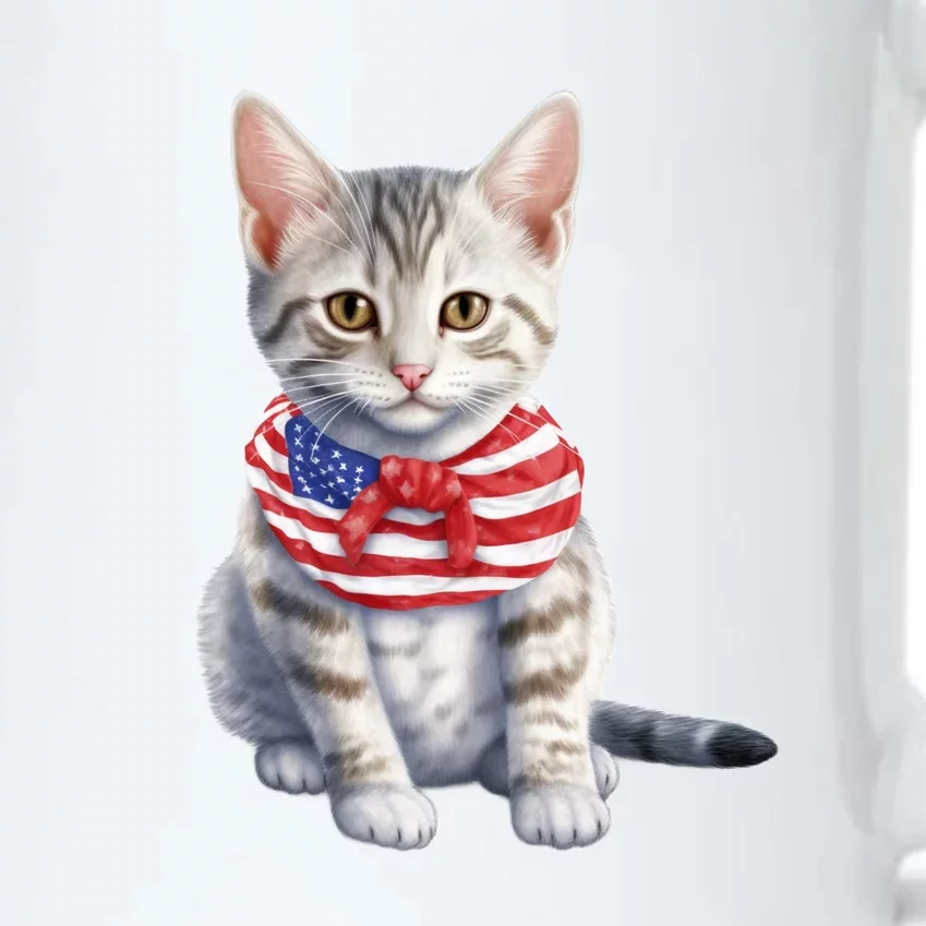 American Cat 4th Of July Cat Patriotic Cats Egyptian Mau Kitten Black Color Changing Mug