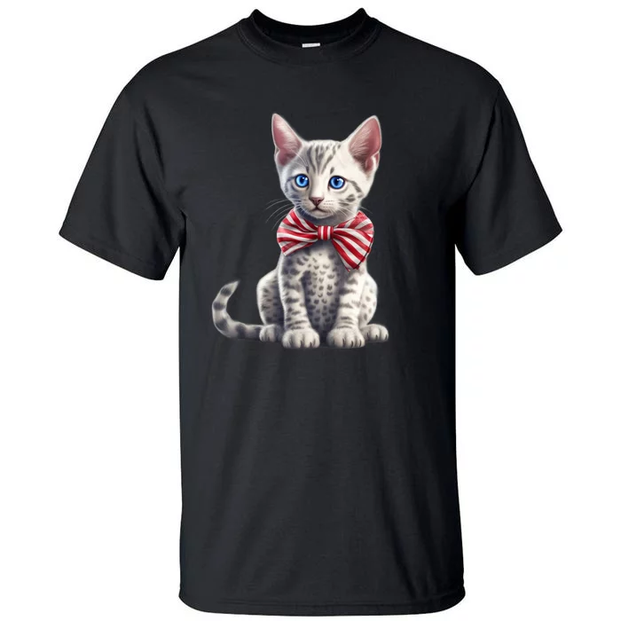 American Cat 4th Of July Cat Patriotic Cats Egyptian Mau Kitten Tall T-Shirt