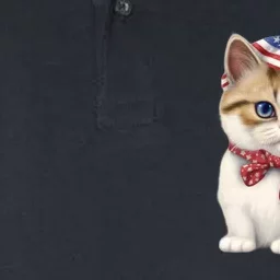 American Cat 4th Of July Cat Patriotic Cats Exotic Shorthair Kitten Softstyle Adult Sport Polo