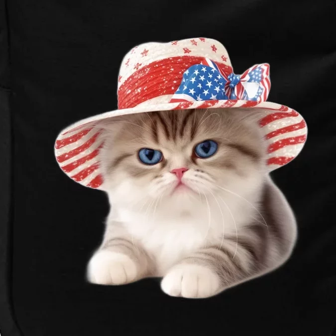 American Cat 4th Of July Cat Patriotic Cats Exotic Shorthair Kitten Impact Tech Backpack