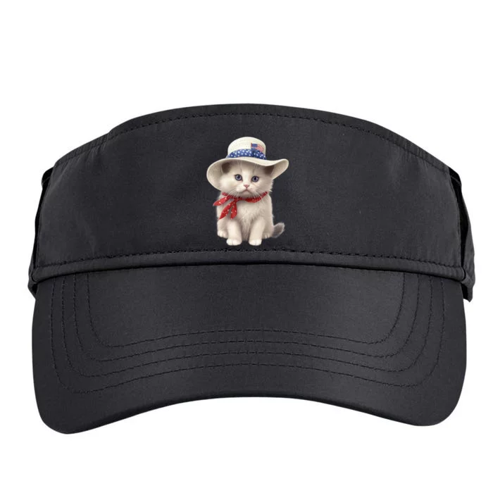 American Cat 4th Of July Cat Patriotic Cats Himalayan Kitten Adult Drive Performance Visor