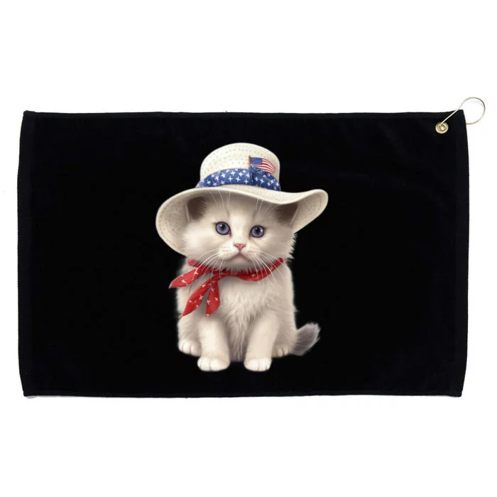 American Cat 4th Of July Cat Patriotic Cats Himalayan Kitten Grommeted Golf Towel