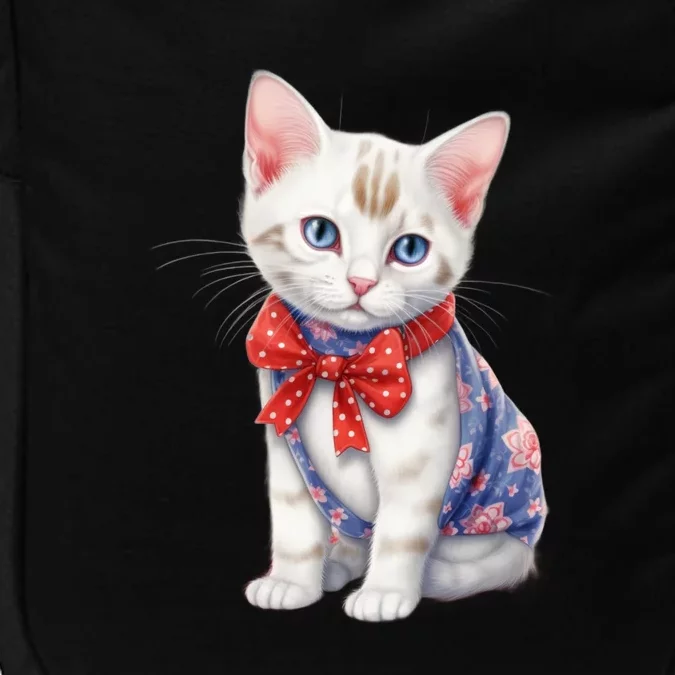 American Cat 4th Of July Cat Patriotic Cats Japanese Bobtail Kitten Impact Tech Backpack