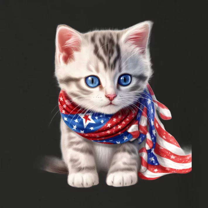 American Cat 4th Of July Cat Patriotic Cats Somali Kitten Toddler Long Sleeve Shirt