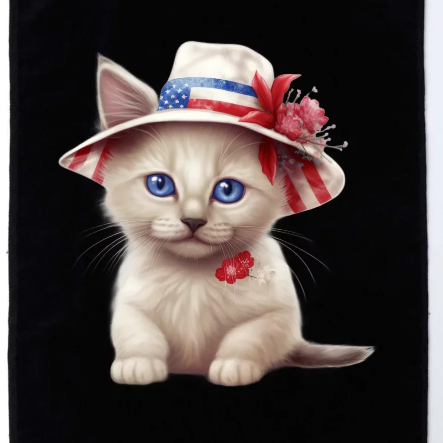 American Cat 4th Of July Cat Patriotic Cats Somali Kitten Platinum Collection Golf Towel