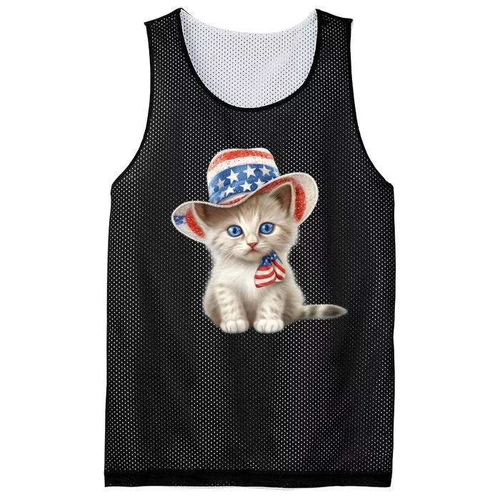 American Cat 4th Of July Cat Patriotic Cats Somali Kitten Mesh Reversible Basketball Jersey Tank