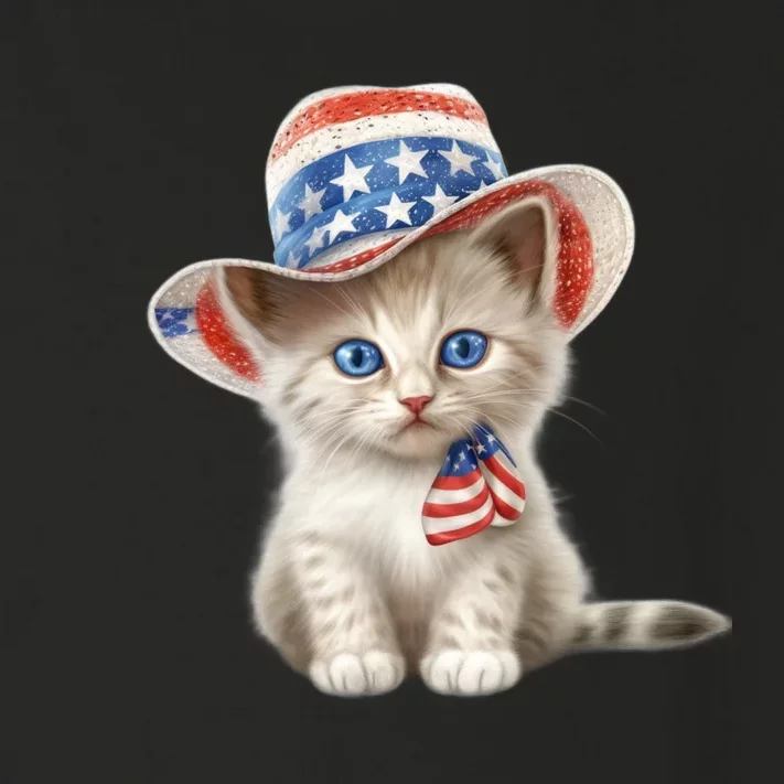 American Cat 4th Of July Cat Patriotic Cats Somali Kitten Toddler Long Sleeve Shirt