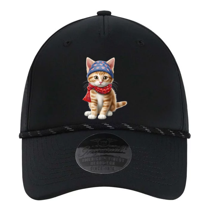 American Cat 4th Of July Cat Patriotic Cats Manx Kitten Performance The Dyno Cap