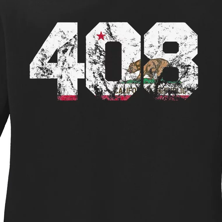 Area Code 408 San Jose California Ladies Long Sleeve Shirt