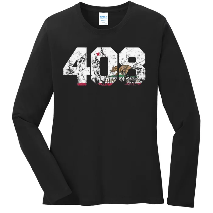 Area Code 408 San Jose California Ladies Long Sleeve Shirt