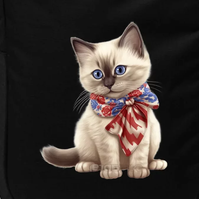 American Cat 4th Of July Cat Patriotic Cats Birman Kitten Impact Tech Backpack