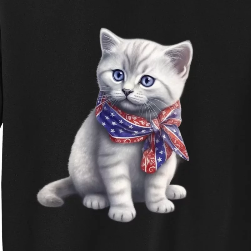 American Cat 4th Of July Cat Patriotic Cats British Shorthair Kitten Sweatshirt