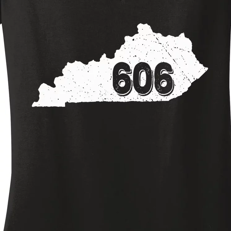 Area Code 606 Pikeville Middlesborough Ky Women's V-Neck T-Shirt