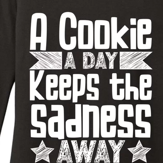 A Cookie A Day Keeps The Sadness Awar Chocolate Chips Dip Gift Womens CVC Long Sleeve Shirt