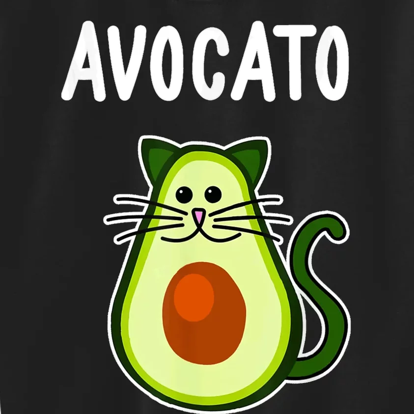 Avocato Cute Avocado Cat Kids Sweatshirt