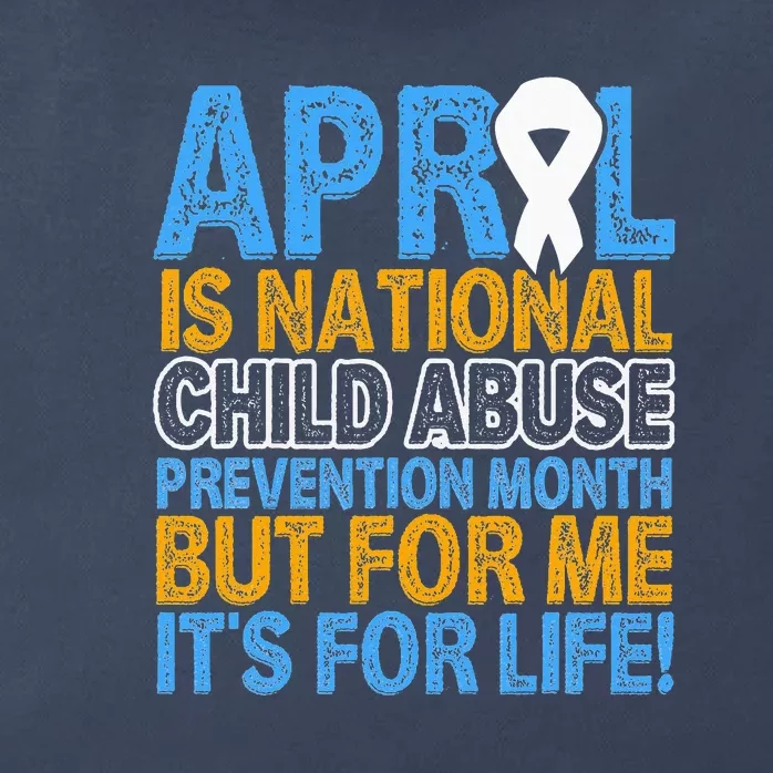 April Child Abuse Prevention Awareness Blue Ribbon Support Zip Tote Bag