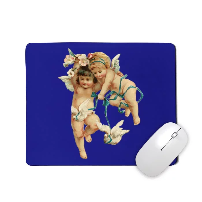 Angelic Cherubs And Doves Cute Gift Mousepad