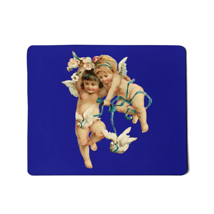 Angelic Cherubs And Doves Cute Gift Mousepad