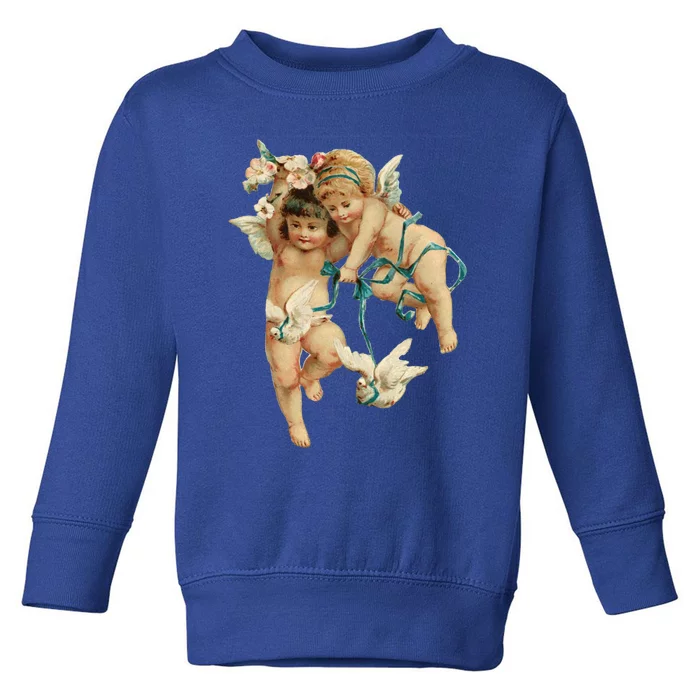 Angelic Cherubs And Doves Cute Gift Toddler Sweatshirt