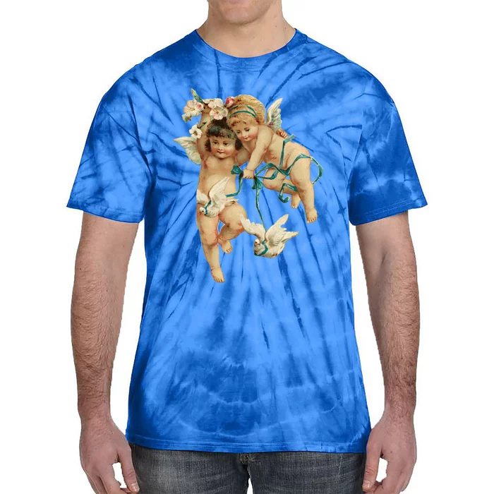 Angelic Cherubs And Doves Cute Gift Tie-Dye T-Shirt