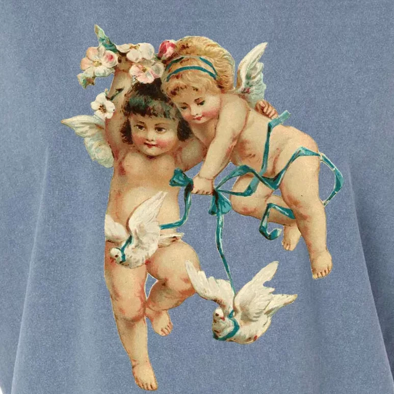 Angelic Cherubs And Doves Cute Gift Garment-Dyed Women's Muscle Tee