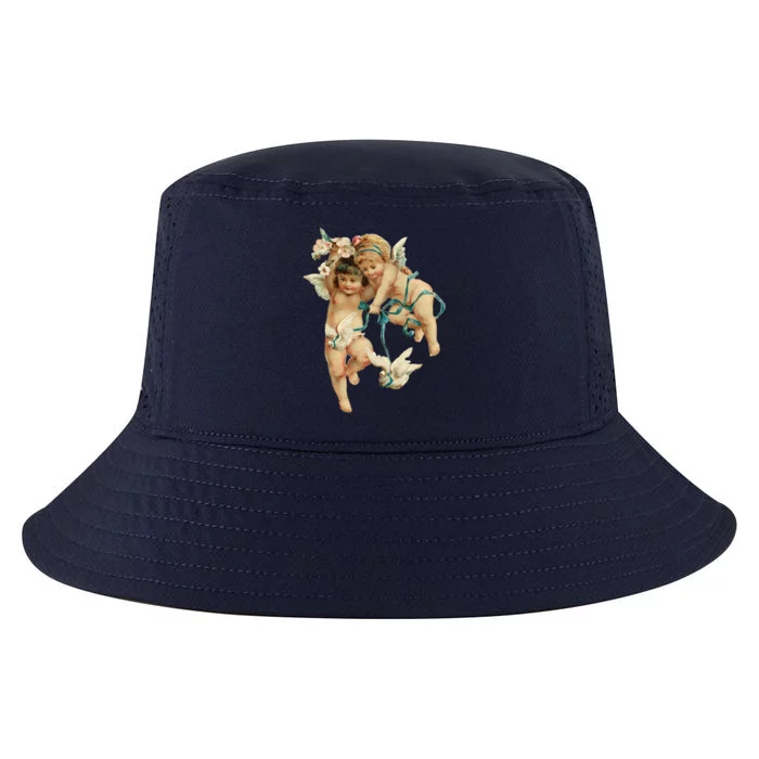 Angelic Cherubs And Doves Cute Gift Cool Comfort Performance Bucket Hat