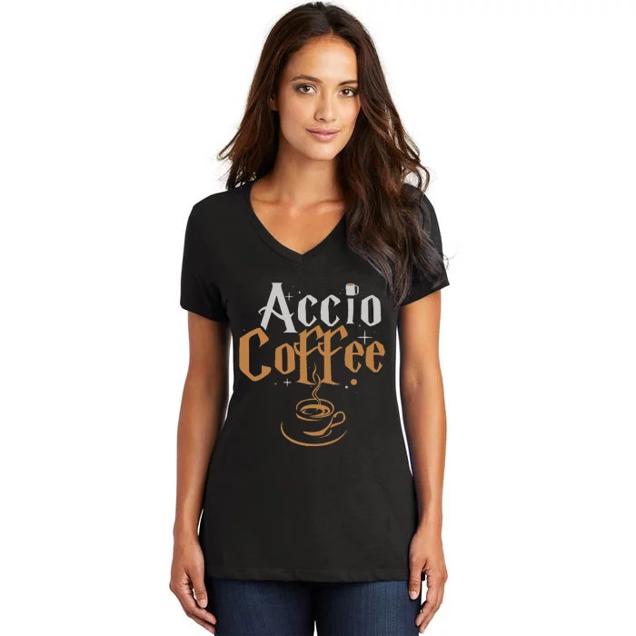 Accio Coffee Women's V-Neck T-Shirt